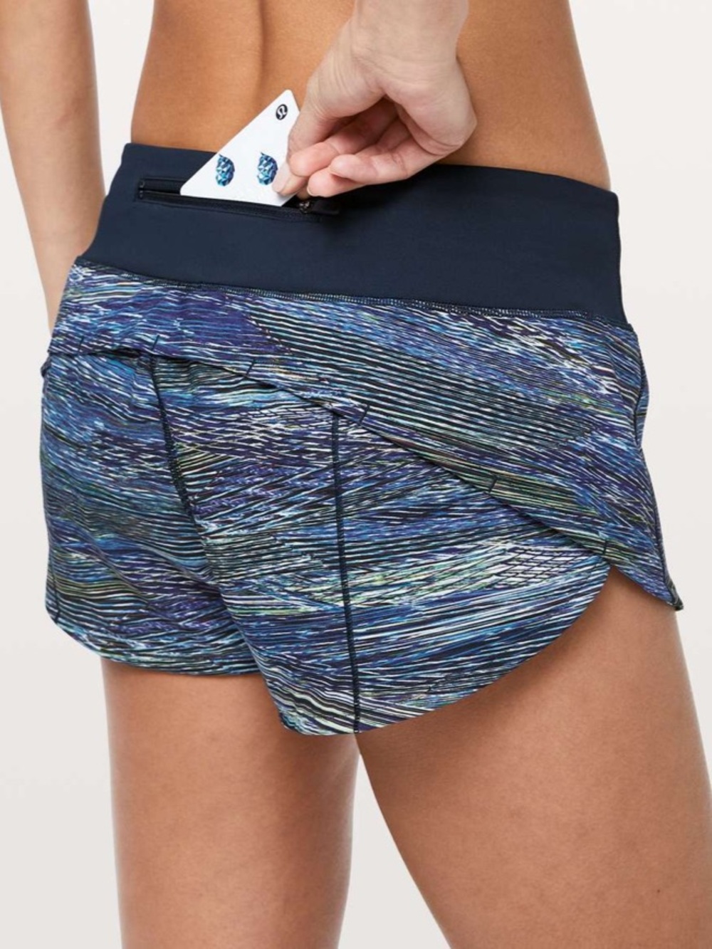 Lululemon Speed Up Short 2.5” in Interconnect Blue Multi SZ 6 EUC